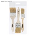 Набор кистей ЛОМ, натуральная щетина, деревянная рукоятка, 1-1.5-2", 25, 38, 50 мм 5258900 - фото 17121245