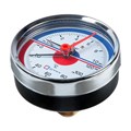 Термоманометр "CTM", аксиальный, Дк 80 мм, 1 МПа, наружная резьба 1/4", 120°С 5300077 - фото 17121592