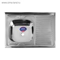 Мойка кухонная MIXLINE 527970, накладная, толщина 0.4 мм, 80х60х16 см, левая, выпуск 1 1/2" 5381580 - фото 17122493