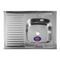 Мойка кухонная MIXLINE 527971, накладная, толщина 0.4 мм, 80х60х16 см, правая, выпуск 1 1/2" 5381581 - фото 17122496