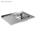 Мойка кухонная MIXLINE 527971, накладная, толщина 0.4 мм, 80х60х16 см, правая, выпуск 1 1/2" 5381581 - фото 17122497