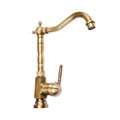 Смеситель для кухни и раковины ZEIN Ретро, высокий излив, без подводки, латунь, цвет бронза 5149053 - фото 17122937