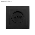 Розетка "Элект" RS 16-131-Ч, 16 А, 250 В, одноместная, без з/к, скрытая, черная 5473673 - фото 17124051