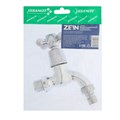 Кран водоразборный ZEIN, 1/2", со штуцером, с крест-ручкой, PP, кран-букса, хром 5307531 - фото 17124406