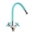 Смеситель для кухни Accoona A4882K-1, двухвентильный, с гибким изливом, голубой 6245932 - фото 17124856 Смеситель для кухни Accoona A4882K-1, двухвентильный, с гибким изливом, голубой 6245932 - фото 17124856