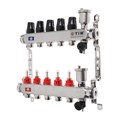 Коллекторная группа TIM KCS5005, 1" х 3/4", 5 выходов, расходомеры, без кранов, нерж. сталь 6534363 - фото 17125645
