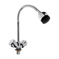 Смеситель для кухни "ЦС-СМ" ЭМ902044, двухвентильный, на гайке, гибкий излив, хром 6753834 - фото 17125864
