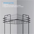 Полка для ванной угловая 3-х ярусная, 19×19×41 см, цвет хром 6827806 - фото 17126754