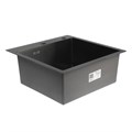 Мойка кухонная AFLORN AF95050F, врезная, S=3,0 и 0,8 мм, 50х50х20 см, сифон, графит 6957247 - фото 17127908