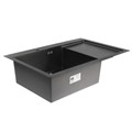 Мойка кухонная AFLORN AF97851F-L, врезная, левая, S=3,0 и 0,8 мм, 78х51х22 см, сифон, графит 6957254 - фото 17127971