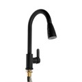 Смеситель для кухни ZEIN Z1299, однорычажный, выдвижная лейка, латунь, цвет черный 5799982 - фото 17128189