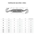 Талреп крюк-крюк ТУНДРА krep, DIN1480, М16, оцинкованный, 1 шт. 5392625 - фото 17128322