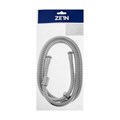 Душевой шланг ZEIN Z16PS, 150 см, гайки металл 1/2", запрессовочная втулка пластик, хром 5482374 - фото 17128691