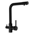 Смеситель для кухни ZEIN Z1303, однорычажный, с выходом для питьевой воды, латунь, черный 5799986 - фото 17129086