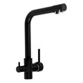 Смеситель для кухни ZEIN Z1303, однорычажный, с выходом для питьевой воды, латунь, черный 5799986 - фото 17129087