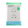 Розетка двойная SE ATLASDESIGN, 16 А, 250 В, встраиваемая, без з/к, IP20, белая, ATN000120 7085403 - фото 17129408