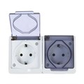Розетка двухместная, 16 А, накладная, с з/к, IP44, уличная, белая 5799961 - фото 17129560