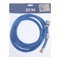 Душевой шланг ZEIN Z11PB, 150 см, антиперекручивание, латунные гайки, синий 5482429 - фото 17129577