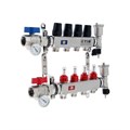 Коллекторная группа TIM KAS5004, 1" х 3/4", 4 выхода, с расходомерами, нержавеющая сталь 7123975 - фото 17130018