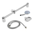 Набор для душа ZEIN ZN0105, шланг 150 см, стойка с мыльницей, лейка 5 режимов, сатин 6926810 - фото 17130411