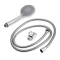 Набор для душа ZEIN Z0303, шланг 150 см, гайки металл, держатель, лейка 3 режима, хром 6931450 - фото 17131192