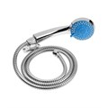Набор для душа ZEIN Z0705, шланг 150 см, держатель, лейка 5 режимов, синий/хром 6931452 - фото 17131213