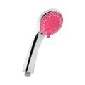 Набор для душа ZEIN Z0805, шланг 150 см, держатель, лейка 5 режимов, розовый/хром 6931453 - фото 17131228