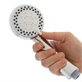 Набор для душа ZEIN Z1005, шланг 150 см, держатель, лейка 5 режимов, белый/хром 6931455 - фото 17131259