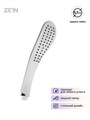 Душевая лейка ZEIN Z0202, 1 режим, 63х250 мм, пластик, цвет белый/хром 7182289 - фото 17133042