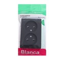 Розетка двойная SE Blanca, 16 А, 250 В, накладная, без з/к, IP20, антрацит, BLNRA000216 7612678 - фото 17133591