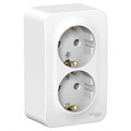 Розетка двойная SE Blanca, 16 А, 250 В, накладная, с з/к, IP20, белый, BLNRA010211 7612684 - фото 17133597