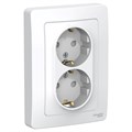 Розетка двойная SE Blanca, 16 А, 250В, встраиваемая, с з/к, шторки, IP20, белая, BLNRS001121 7612704 - фото 17133607