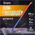 Лом-гвоздодер ТУНДРА, усиленный, 65 сталь, 600 х 22 х 12 мм 2640781 - фото 17136608