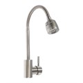 Смеситель для кухни ZEIN Z2390, гибкий излив, картридж керамика 40 мм, нерж. сталь, сатин 7446866 - фото 17136769