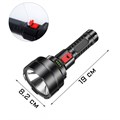 Фонарь ручной аккумуляторный, 5 Вт, 1200 мАч, АКБ 18650, 19 х 8.2 см, USB 7609845 - фото 17137066