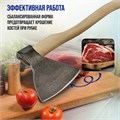 Топор кованый ТУНДРА, мясорубный, длина лезвия 190 мм, деревянное топорище 470 мм, 1700 г 9176442 - фото 17140182