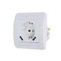 Розетка IN HOME "CLASSICO",  16 А+ 2 USB 2 А, одноместная, 230 В, встраиваемая, с з/к, белая 9170953 - фото 17140412