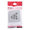 Розетка IN HOME "CLASSICO",  16 А+ 2 USB 2 А, одноместная, 230 В, встраиваемая, с з/к, белая 9170953 - фото 17140414