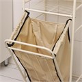 Стеллаж с корзиной для белья 2-х ярусный, 38×35×105 см, цвет бежевый 9197605 - фото 17140435