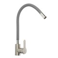 Смеситель для кухни ZEIN Z2753, гибкий излив, картридж 35 мм, нерж. сталь, серый/сатин 7443403 - фото 17140511