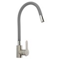 Смеситель для кухни ZEIN Z2753, гибкий излив, картридж 35 мм, нерж. сталь, серый/сатин 7443403 - фото 17140512