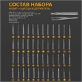 Набор для точных работ ТУНДРА, сталь S2, 50 предметов 7644106 - фото 17141827