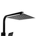 Душевая система ZEIN Z1006, смеситель, тропическая и ручная лейка, стойка, черный 7439517 - фото 17143417