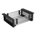 Корзина для сушки на раковину AFLORN AF90001F, нерж.сталь, 30-43,5х22х9 см,раздвижная,графит 9410014 - фото 17144725
