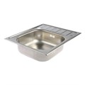 Мойка кухонная "Владикс", врезная, с сифоном, 58х48 см, левая, нержавеющая сталь 0.6 мм 9397731 - фото 17145432