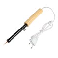 Паяльник ТУНДРА, ЭПСН, деревянная рукоятка, клиновидное жало d=4.2 мм, 40 Вт, 220 В 9132757 - фото 17147075