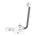 Сифон для ванны "АНИ Пласт" EC155BL, d=40 x 50 мм, с гофрой, клик-клак, черный 9597179 - фото 17149568