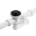 Сифон для ванны "АНИ Пласт" EC255BL, d=40 x 50 мм, регулируемый, с гофрой, клик-клак, черный 9597180 - фото 17149571