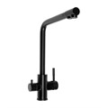 Смеситель для кухни ZEIN Z4261, с выходом для питьевой воды, нержавеющая сталь, черный 9418110 - фото 17156258