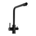 Смеситель для кухни ZEIN Z4261, с выходом для питьевой воды, нержавеющая сталь, черный 9418110 - фото 17156259